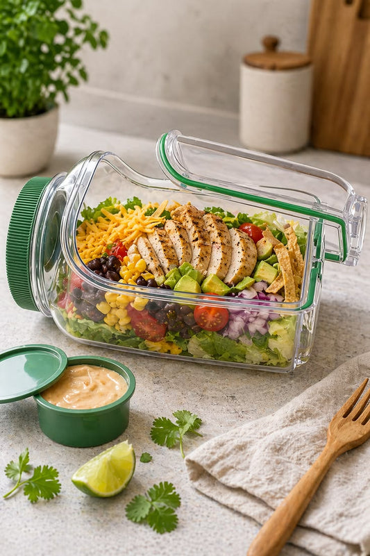 LEAKPROOF LUNCH FOOD CONTAINER | SALAD JAR