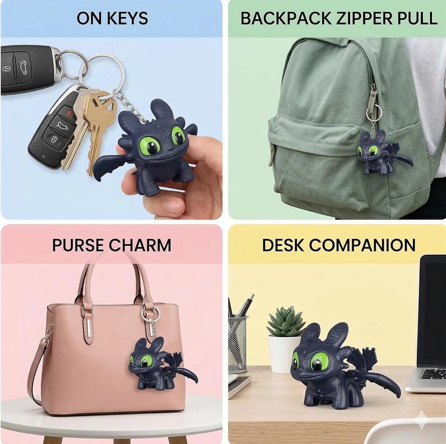 NIGHT FURY DRAGON KEYCHAIN |