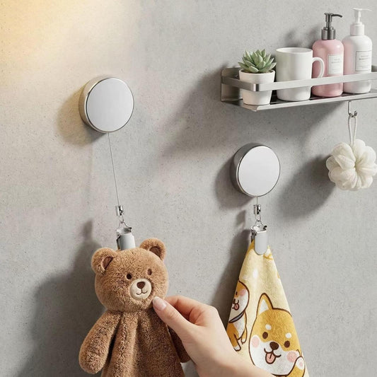 RETRACTABLE DISH TOWEL HOLDER CLIP